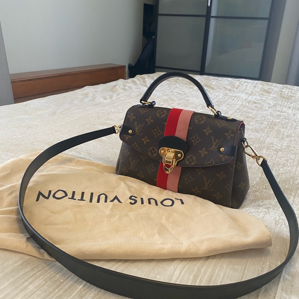 Louis Vuitton Monogram Crossbody with Red Accent